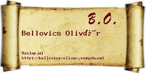 Bellovics Olivér névjegykártya